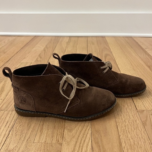 Timberland Boys Brown Leather Lace Up Desert Chukka Boots 4.5 - Picture 2 of 11